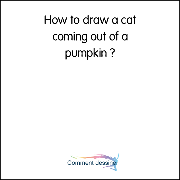 How to draw a cat coming out of a pumpkin